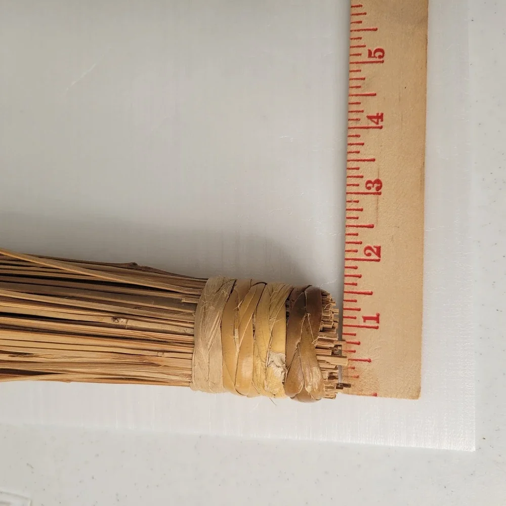 Vintage Chinese Straw Cake Tester Bundle – Woven Natural Fiber Holder